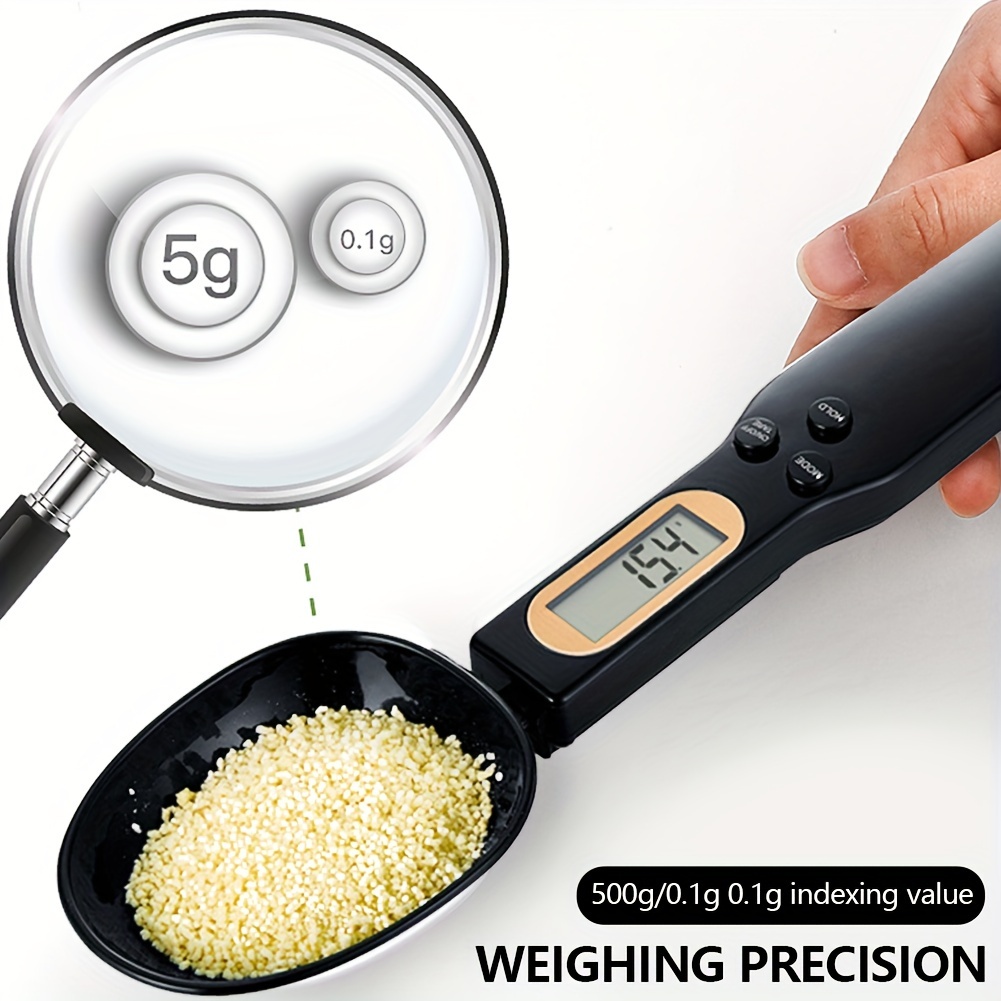 Electronic Measuring Spoon, Digital Measuring Scale Spoon, 0.1g- Lcd  Display Digital Weight Measuring Spoon, Portable Measuring Spoon With Led  Display, Pet Food Measuring Scoop, Tea Milk Powder Scale Spoon, Kitchen  Accessaries 