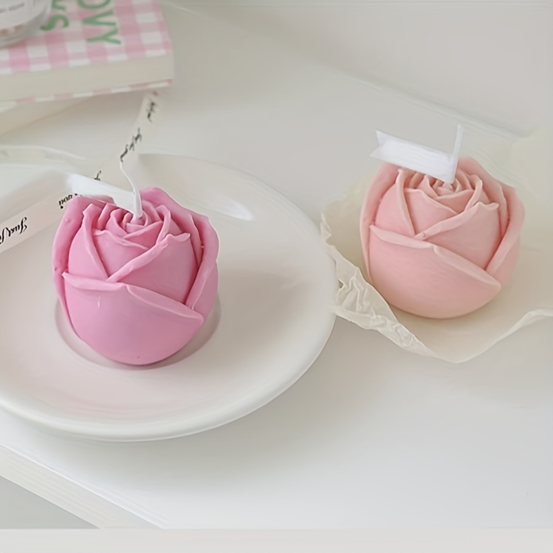 3d Flower Silicone Molds Rose Shape Candle Mold Cake Soap - Temu