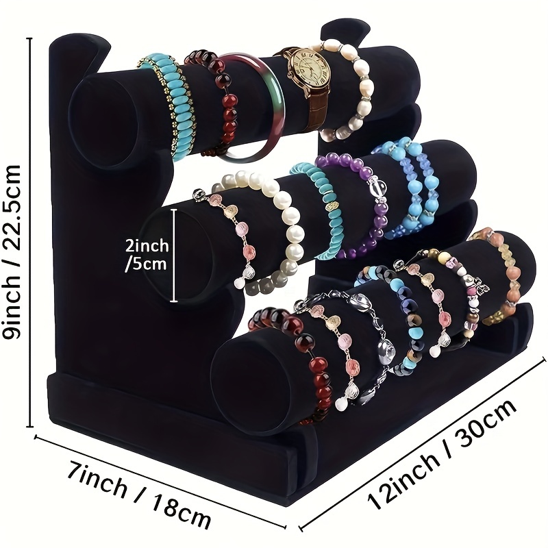 Bracelet Holder Black Velvet Jewelry Display - Jewelry Display Holder For  Bracelets And Watches