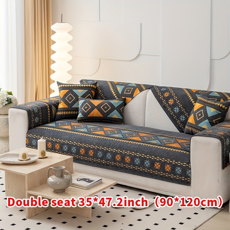 Houndstooth Sofa Slipcover, Polyester Non-slip Sofa Cover, Couch Cover Four  Seasons Universal Furniture Protector For Bedroom Office Living Room Home  Decor - Temu