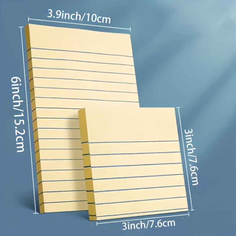 Sticky Notes Sheet Horizontal Line Sticky Notes Large Size - Temu