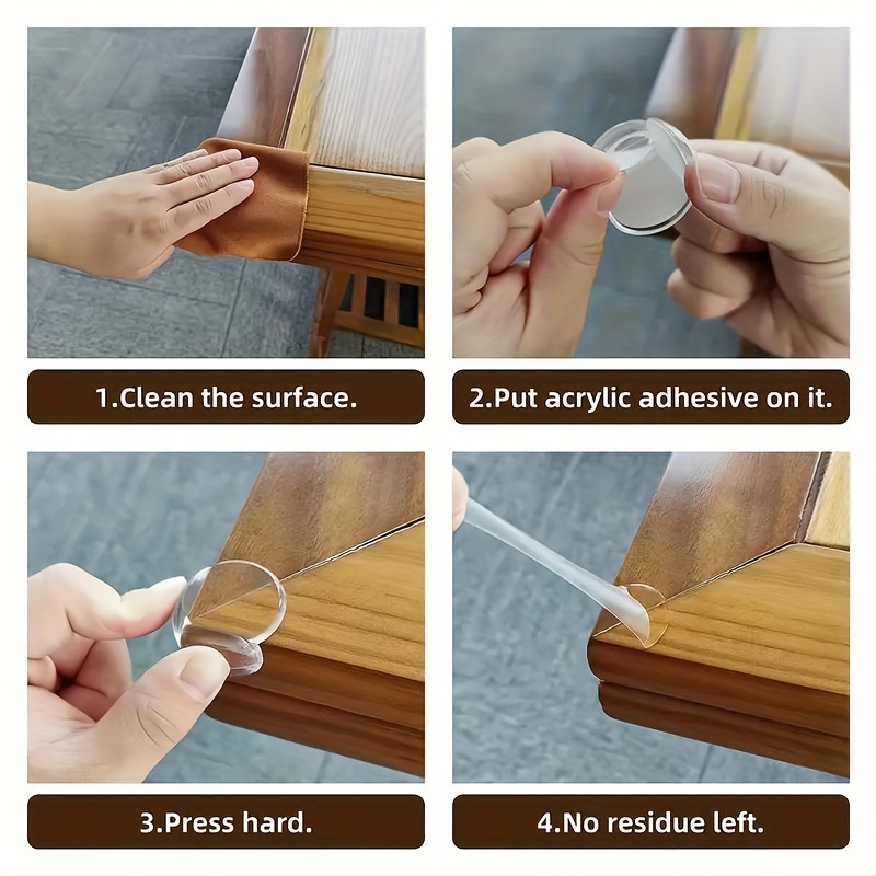 Table Angle Anti-Collision Protection Silicone Transparent Table