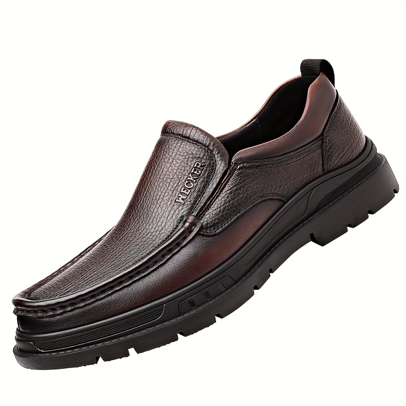 casual faux leather loafer shoes men s formal dress slip