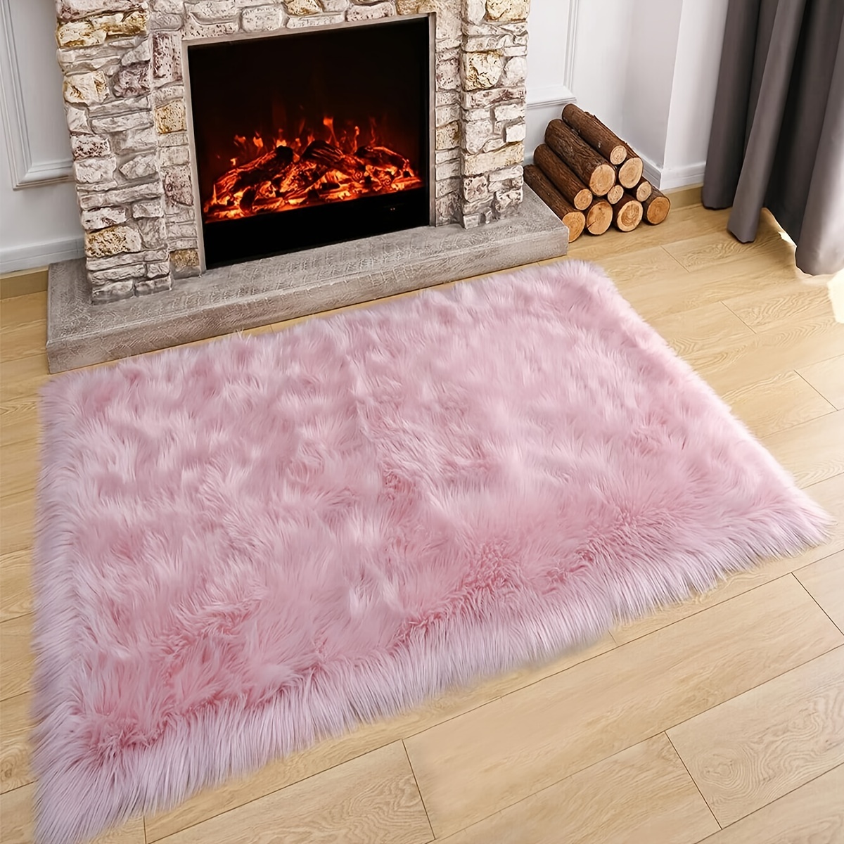2X3 Grey Carpet for Living Room Soft Luxury Bedroom Large Fluffy Plush Area  Rug Shaggy Big Comfy Carpet