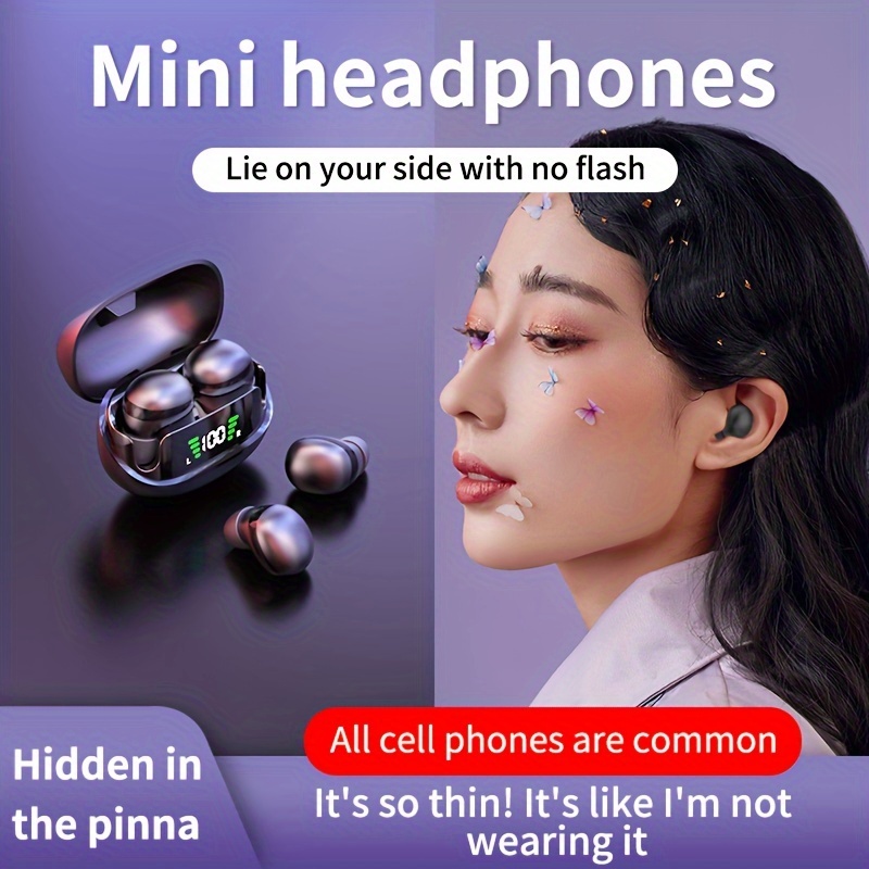 Mini Wireless Tws Invisible Sleep Earphones Auriculares - Temu Mexico