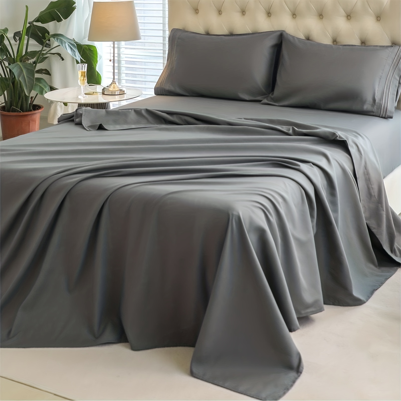 Luxurious Fitted Sheet Set Bedroom Guest Room Hotel Includes - Temu