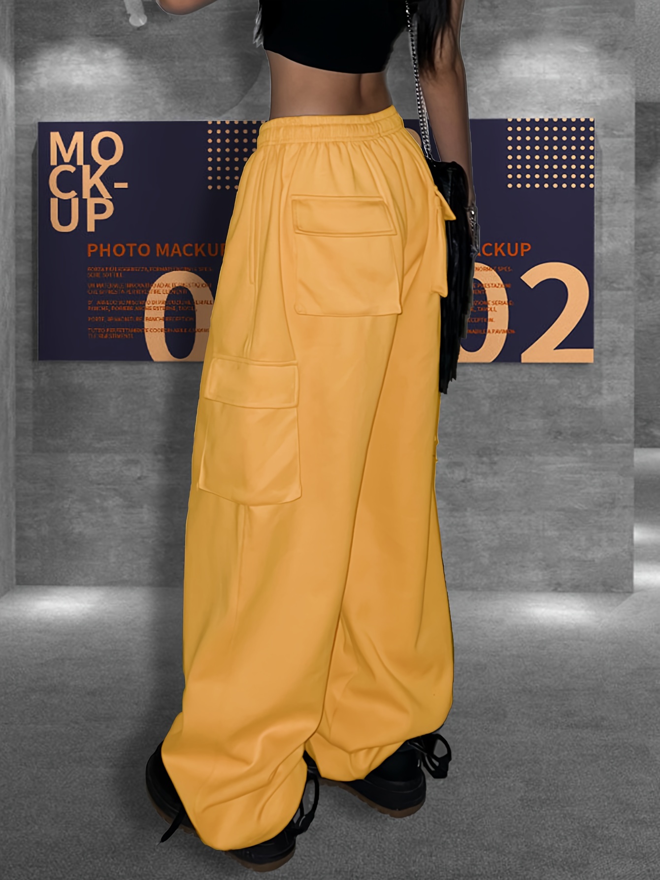 Wide Leg Drawstring Pants with Pockets