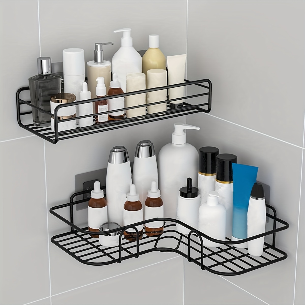 Triangle Wall Mounted Shower Caddy Rack For Bathroom, Shampoo Body