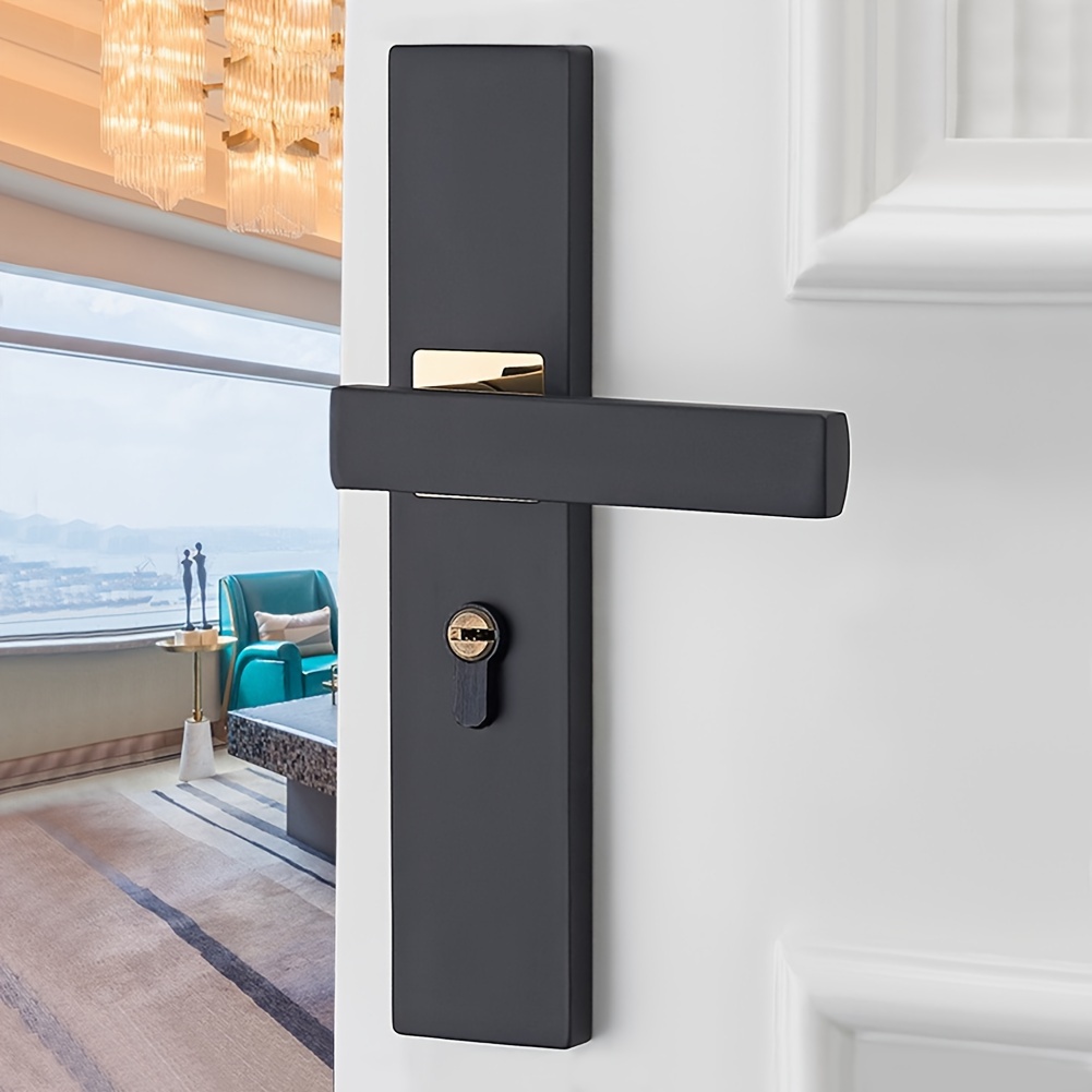 1pc Simple Modern Door Handle Door Lock Stainless Steel Handle