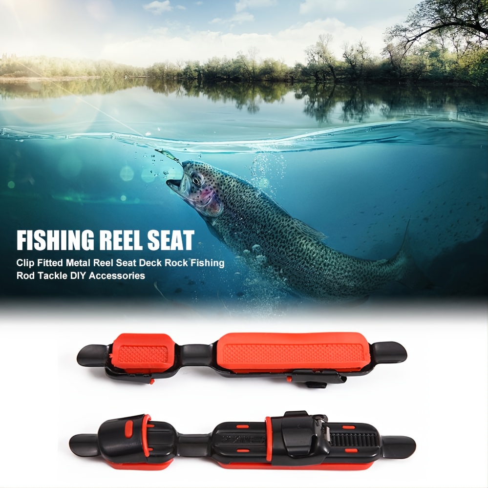 Durable Metal Fish Reel Seat for DIY Fishing Rods - Secure Clip Fitting,  12.5cm/4.92in Size, Ideal for Deck and Rock Fishing