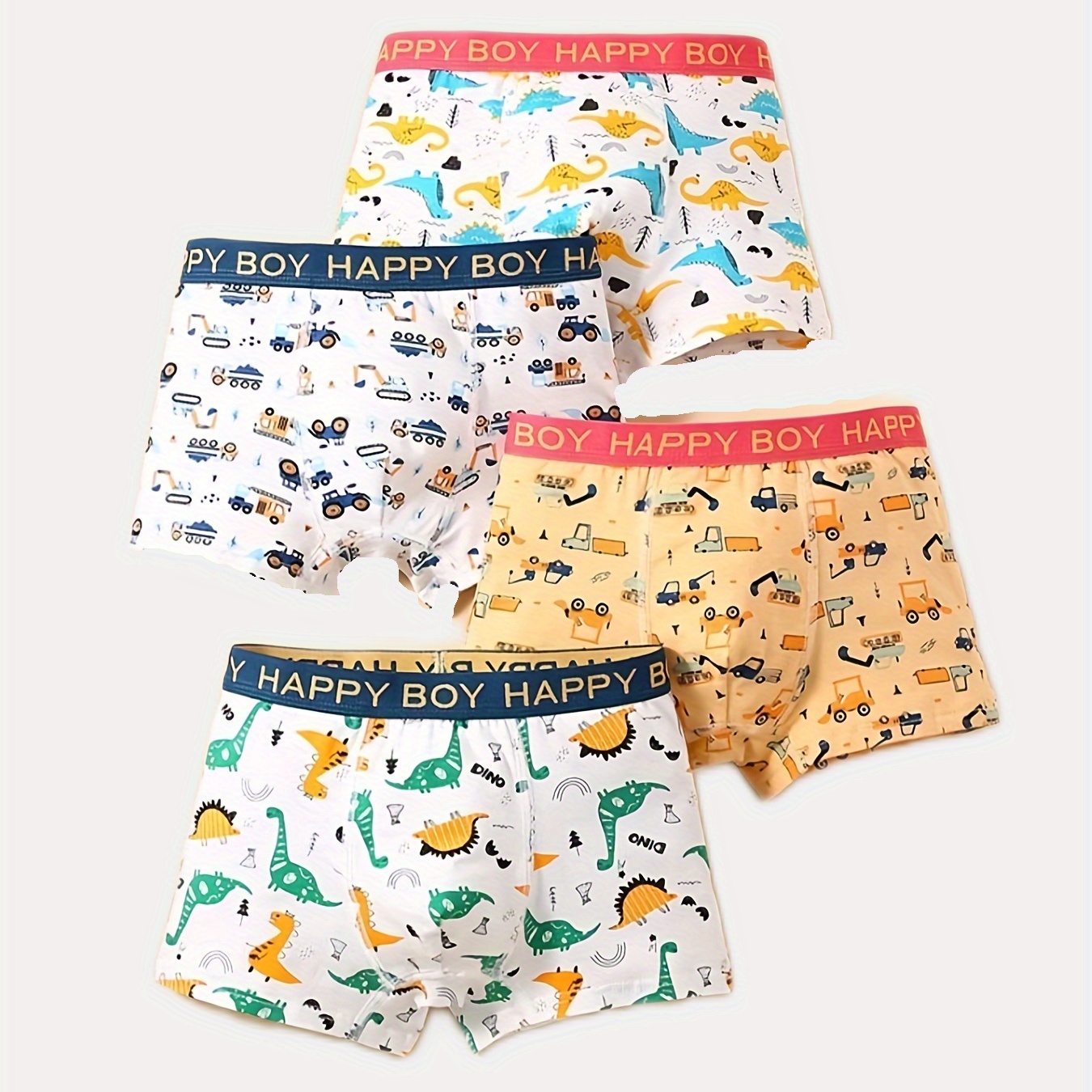 Boy's Casual Cute Cartoon Print Square Boxer Soft - Temu Canada