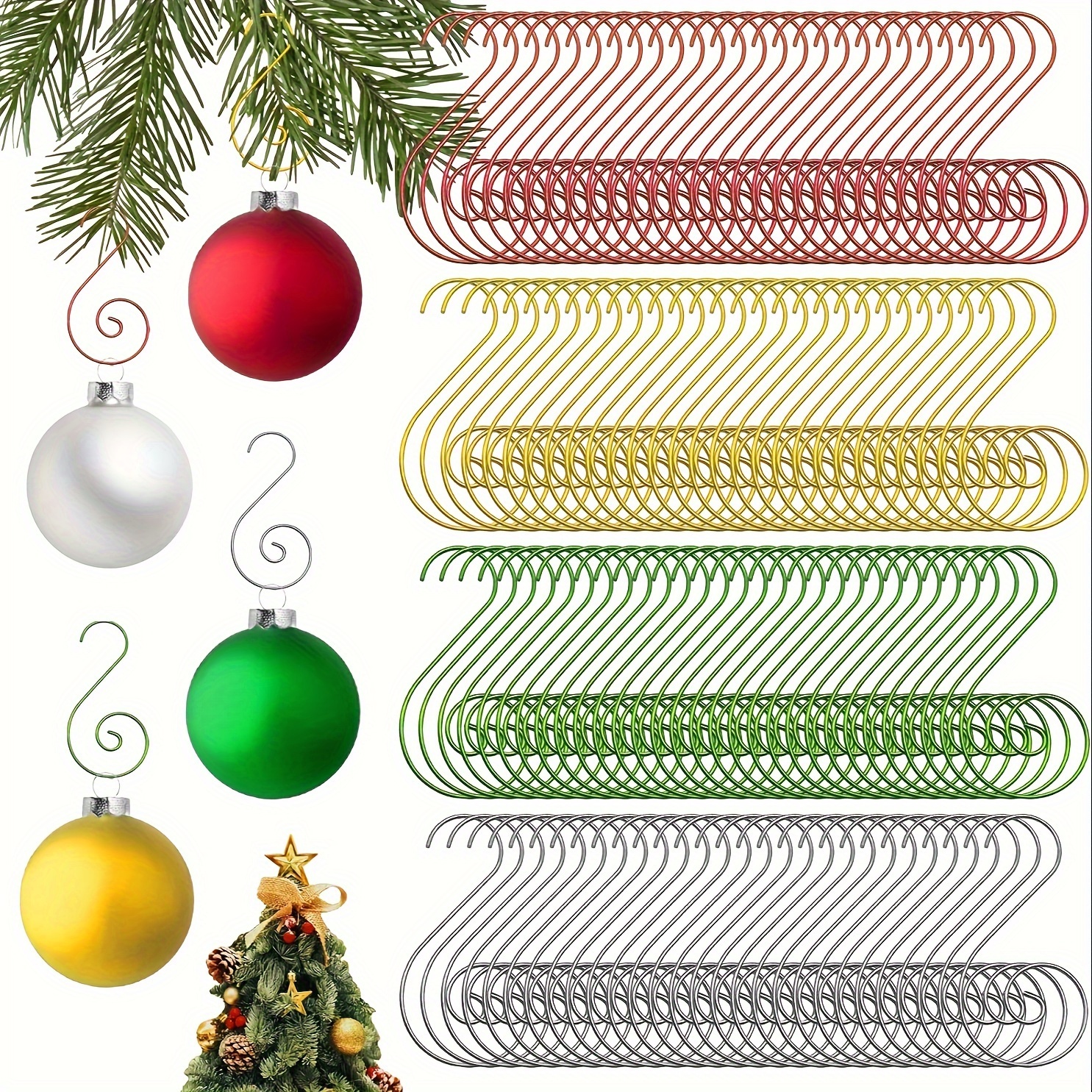 Christmas Ornament Hooks Metal Wire Hooks S shaped Hangers - Temu