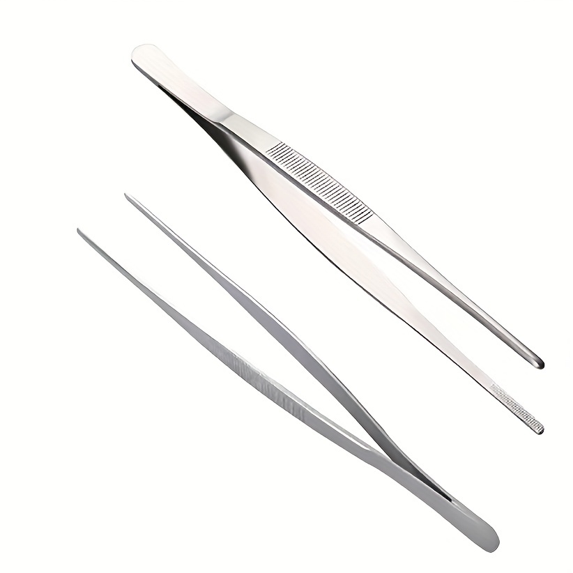 30cm Stainless Steel Multi-function Tweezers, Barbecue Straight