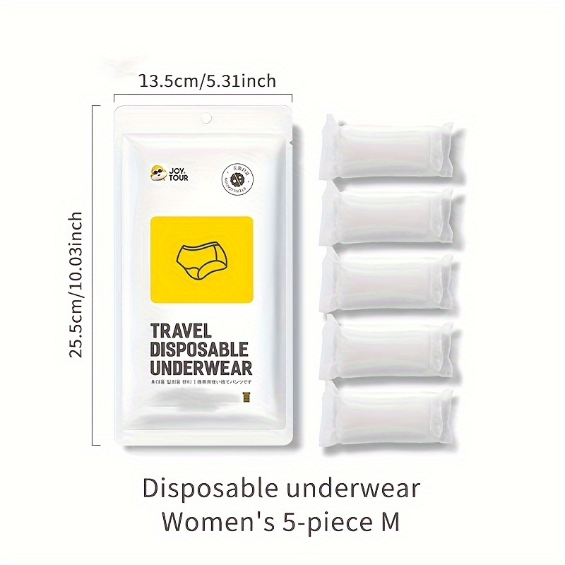 BSapp 20 Pcs Women's Disposable Underwear Polyester for Travel