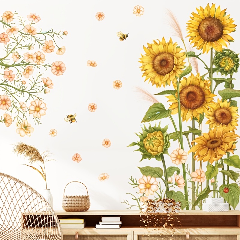 2pcs Sunflower Bee Wall Decals | Limited-time Deals on Our Store