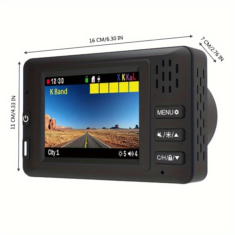 2in1 HD 1080P Car DVR Detector Camera Video Recorder Dash Cam