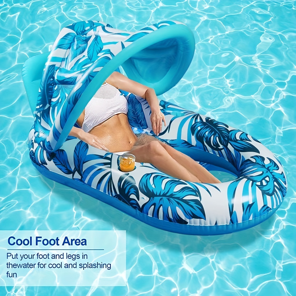 Stay Cool Protected Relaxing In Pool: Inflatable Sunshade - Temu