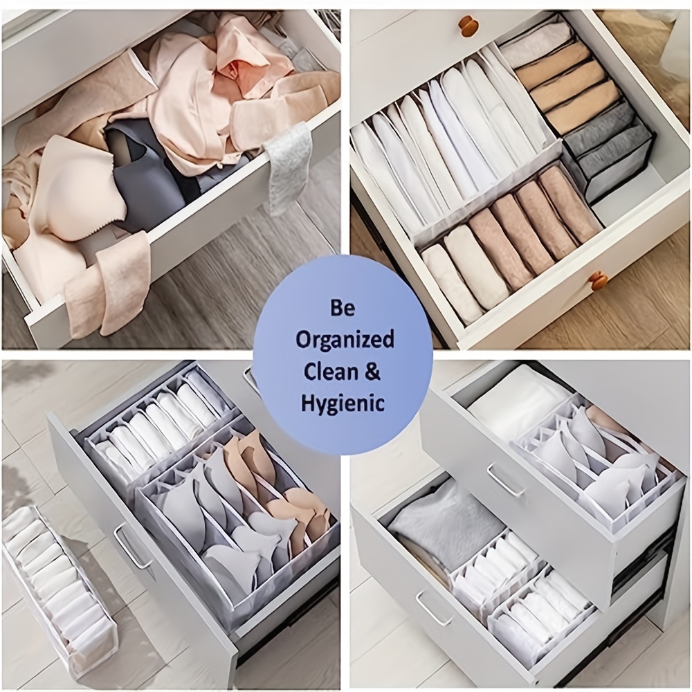 Underwear Storage Box Socks Bra Foldable Divider Drawer Closet Organizer  Sorting