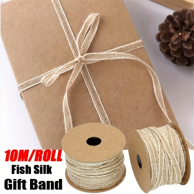 Hessian Jute Burlap Ribbon, 4Rolls Vintage Gift Wrap Ribbon 2cm Craft  Hessian Ribbons Roll for Crafts Gift Wrapping Christmas Decoration (Total  40M) : : Home & Kitchen
