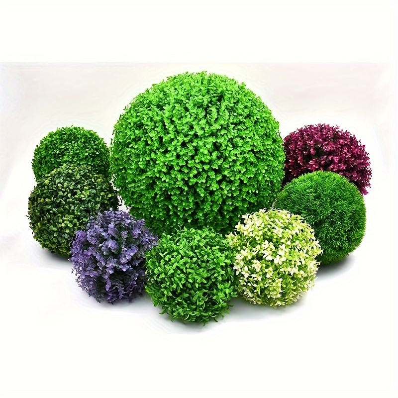 5pcs artificial grass ball Greenery Decor Wedding Topiary Patio Green  Leaves