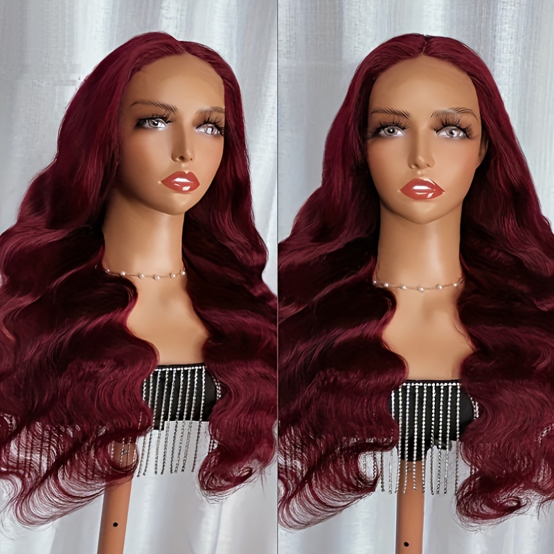 Beauty Forever 99j Burgundy Transparent Lace Front Wig Body Temu