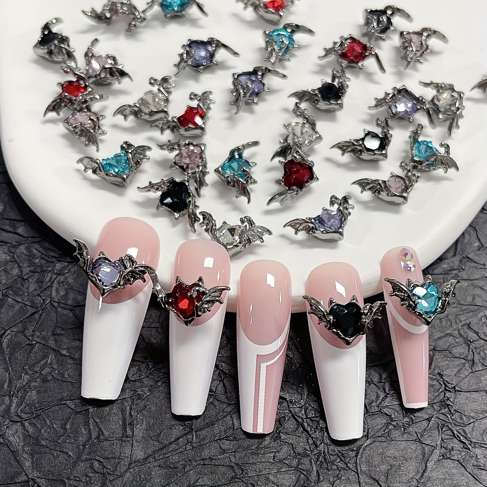 Halloween Nail Art Charms bat Shaped Flat Back Nail Art - Temu