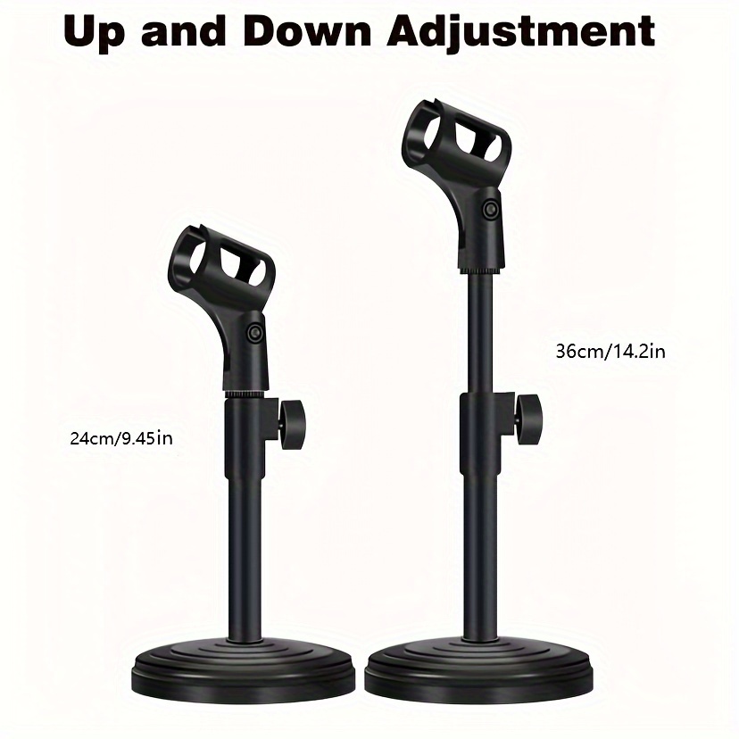desktop microphone stand upgraded adjustable table mic stand with mic clip and 5 8 male to 3 8 female screw for blue yeti snowball spark other microphone