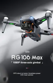 New RG106 Large-size Professional-grade Drone, Equipped With A Three-axis Anti-shake Self-stabilizing Cloud Platform, HD High-definition 1080P Electronic Double Camera details 3