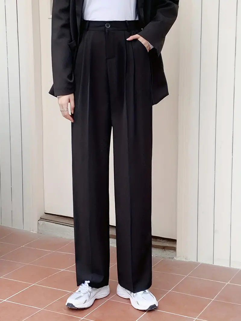 Pantalones Negros Formales Mujer - Temu Mexico