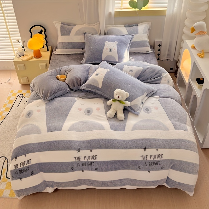 Cute Bear Print Bedding Set