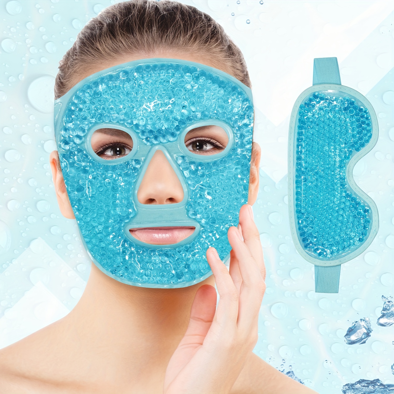 Masques de refroidissement pour les yeux, Masque Yeux Froid, Masque Gel  réutilisable à chaud ou à froid, les yeux gonflés, les yeux secs et les  maux