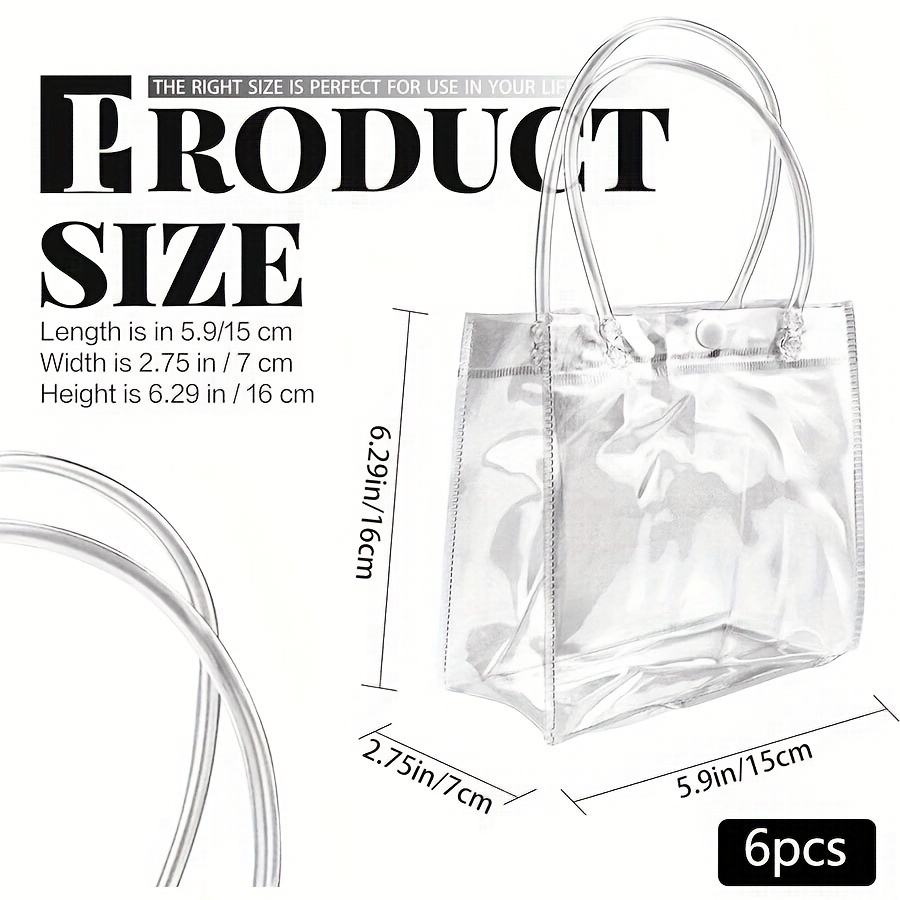 Large Vertical Transparent Pvc Tote Bag Christmas Halloween Birthday Candy  Petal Gift Bag Pvc Jelly Cosmetics Tote Bag, Small Business Supplies,  Cheapest Items Available, Clearance Sale, Shopping Bag, Party Bag, Party  Gift