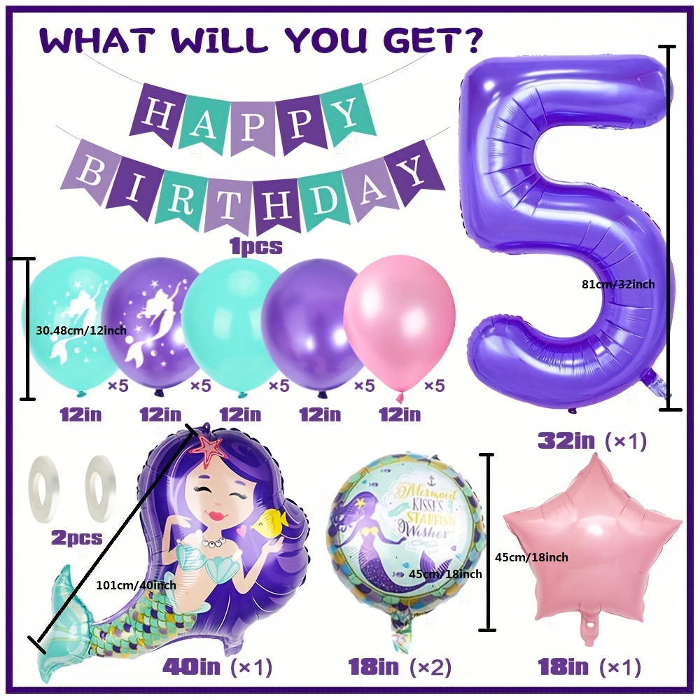 Ballon d'aluminium d'anniversaire, décoration d'anniversaire Stitch 5,  articles de