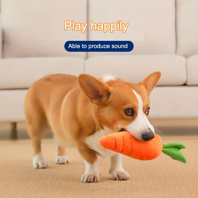 Large Carrot Design Pet Grinding Teeth Squeaky Plush Toy - Temu