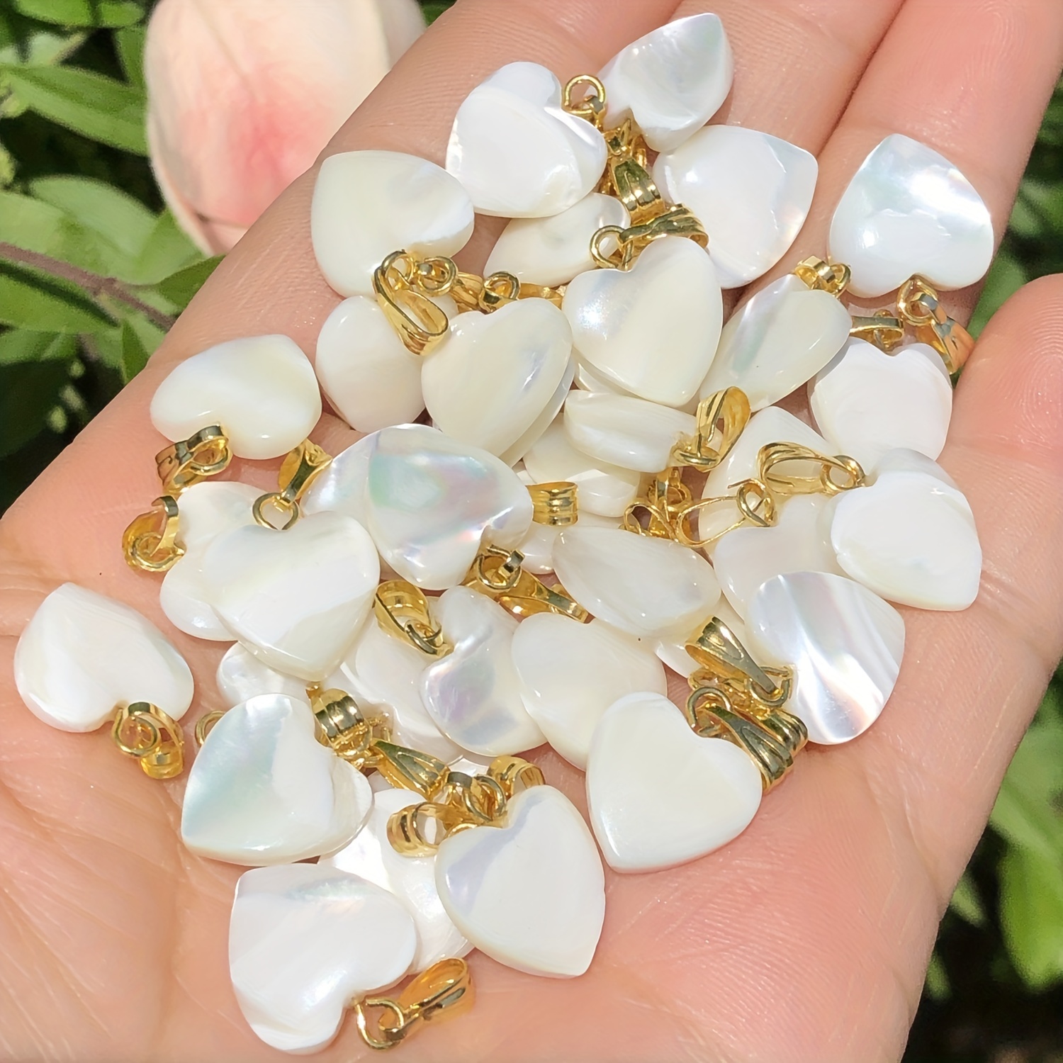 Natural Shell MOP Mother Of Pearl Gemstone Heart Shape Valentine Beads –  Triveni Crafts