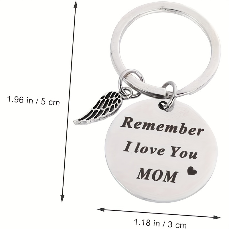 To My Son Keychain Mom To Son Cute Metal Key Chain Ring Necklace Pendant  Graduation Day Birthday Party Gift For Son Teen Boys - Temu