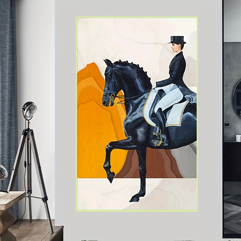 Black Sport Horse Diamond Painting 