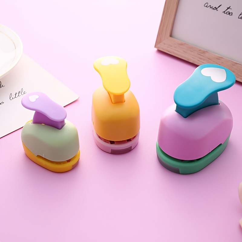 Heart Hole Paper Punch (random Color) Diy Embossing - Temu