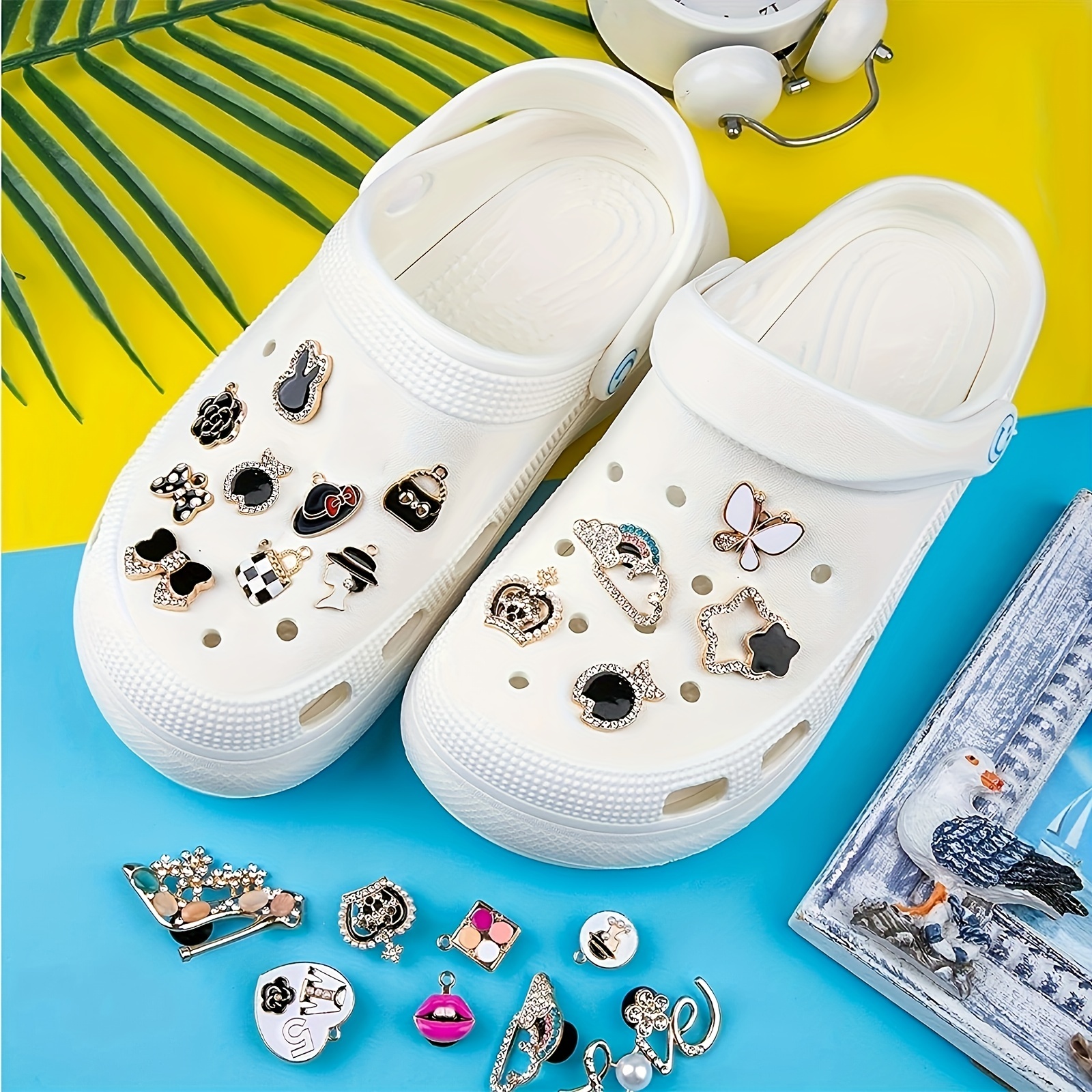 15pcs Princesa de cuento de hadas Tema Crocs Zapatos Charms Para DIY Zueco  Sandalias Decoración Zapatos Accesorios Set Regalos