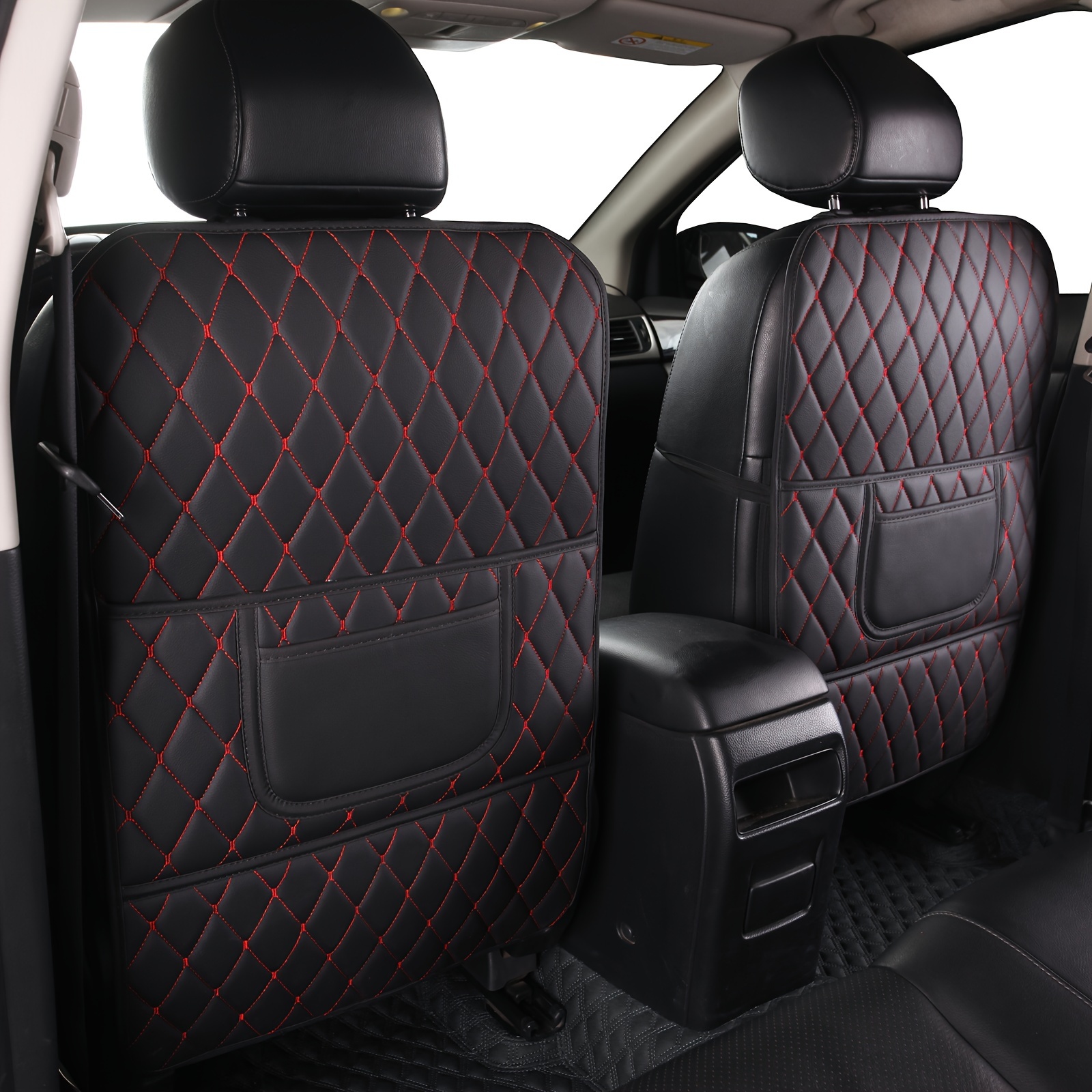 Car Seat Backrest Anti-dirt Protective Pad Car Additions, Faux Leather Anti-kick Pad, Protective Pad, Protect Seat Faux Leather