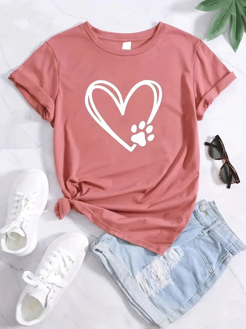 Cute Love Dog Paw Print t shirt Women Fashion Tops Shirt female T-shirt at  Rs 1013.16, Koramangala, Bengaluru