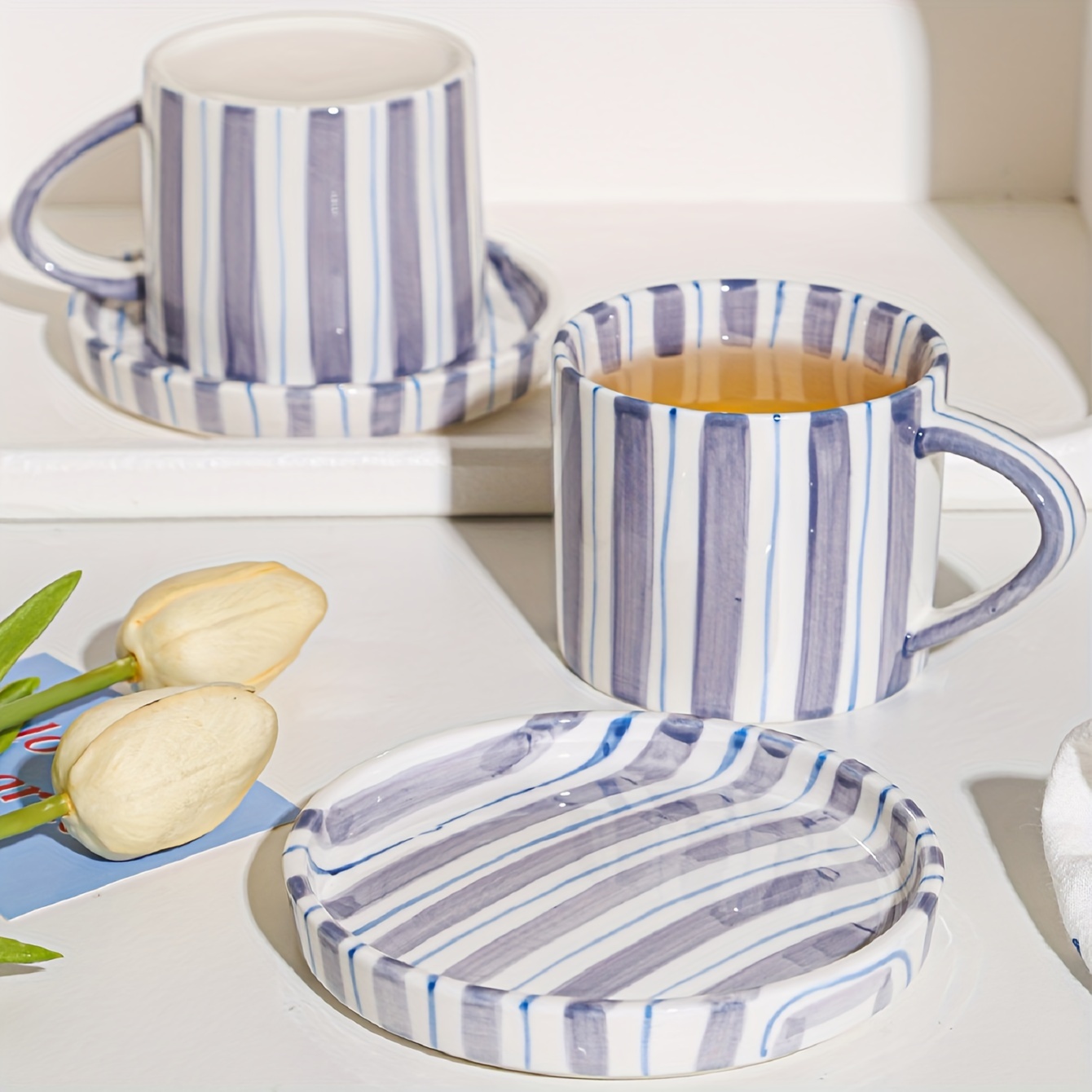 tazza colazione Set di caffè in ceramica di lusso leggero tazza europea  retrò in stile inglese in stile inglese tazza di tè di pomeriggio adatto  for caffè latte fiore tè Tazze da