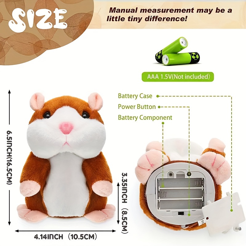 Talking hamster sales plush toy