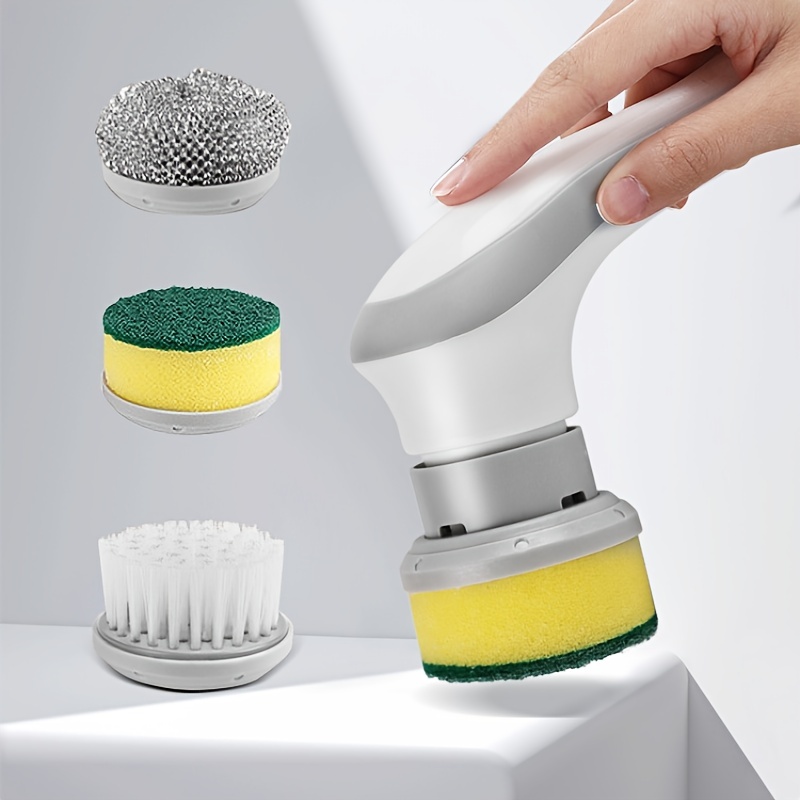 Soap Dispensing Dish Cleaning Brush Set With 1 Dish Washing Handle 9 Sponge  Replacement Head Kitchen Sink Scrubber Cleaning Tool