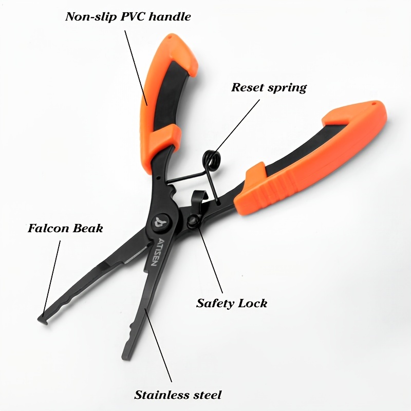 Stainless Steel Fishing Pliers Plastic Non slip Handle - Temu