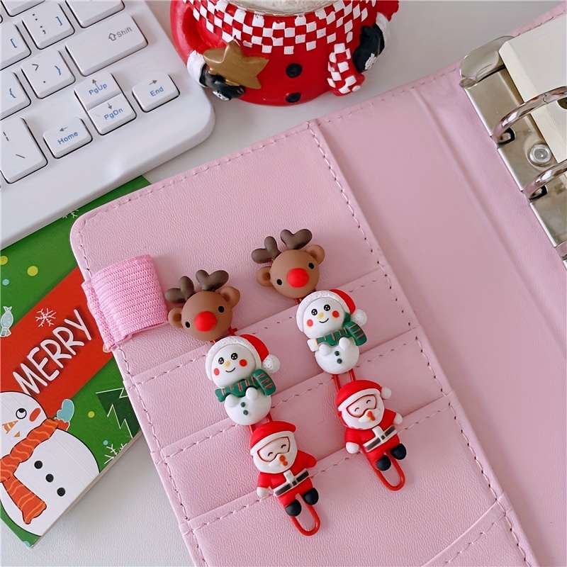 Christmas Creative Paper Clip Binder Clips Thumbtack Push Pin Gift  Stationery Set Combination Cute Office Accessories Bindings - AliExpress