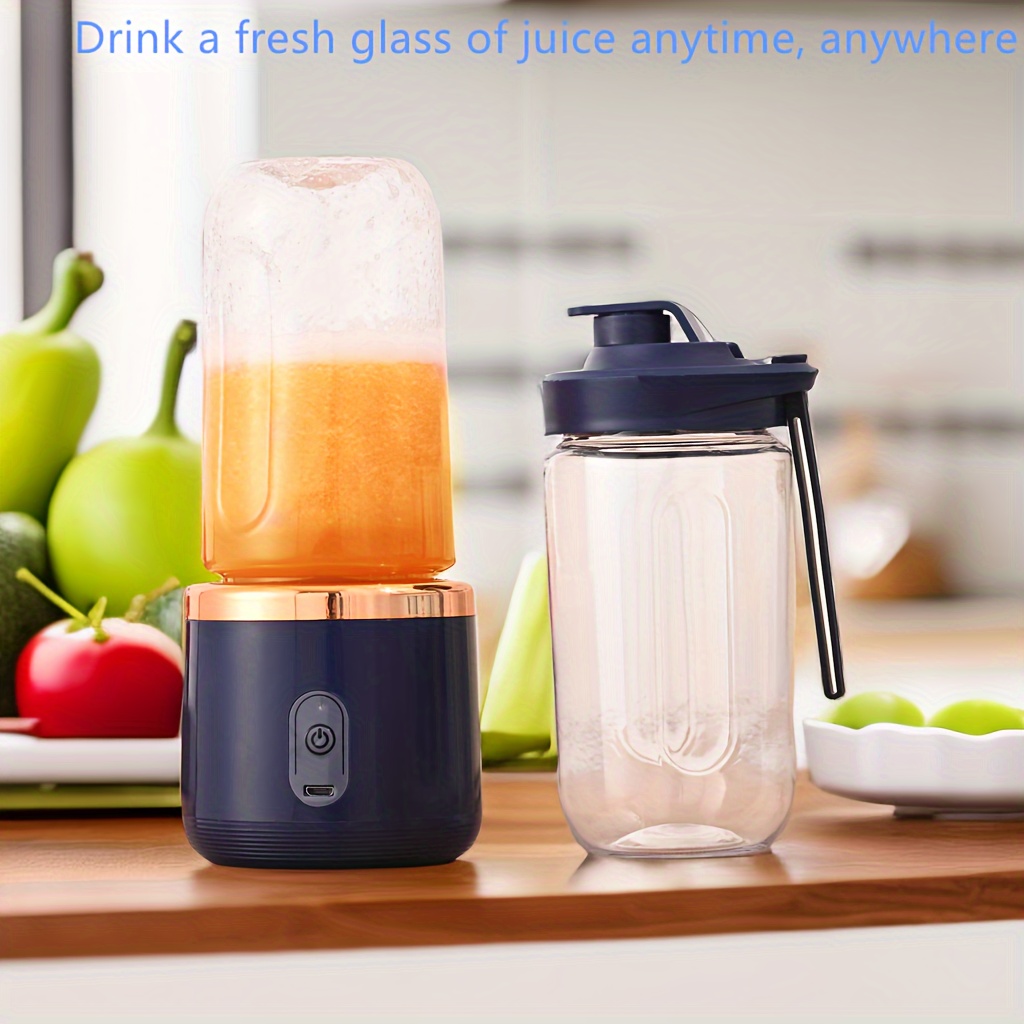 1pc Wireless Portable Juice Blender, USB Rechargeable Mini Juicer Suitable  Smoothie, Milkshake And Ice Drink Making