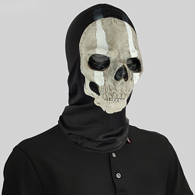 Halloween Unisex Horror Ghost Skull Mask Ghost Call Of Duty Latex Headgear  Helmet Cosplay Perform Party Masquerade Prop Halloween Cosplay