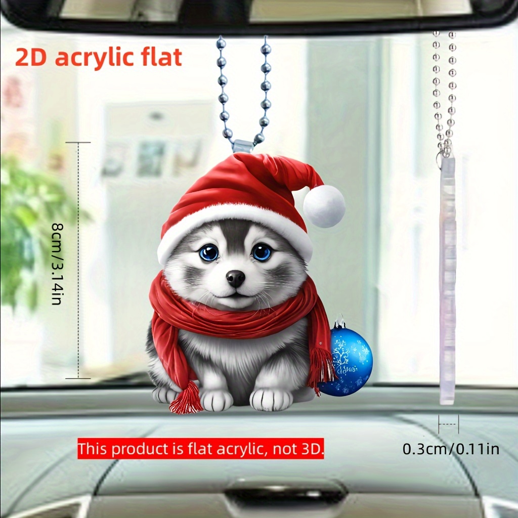 Weihnachten Süßer Hund Acryl Auto Anhänger Auto Dekoration  Schlüsselanhänger, Für Halloween Weihnachten Home Dekoration - Temu Germany