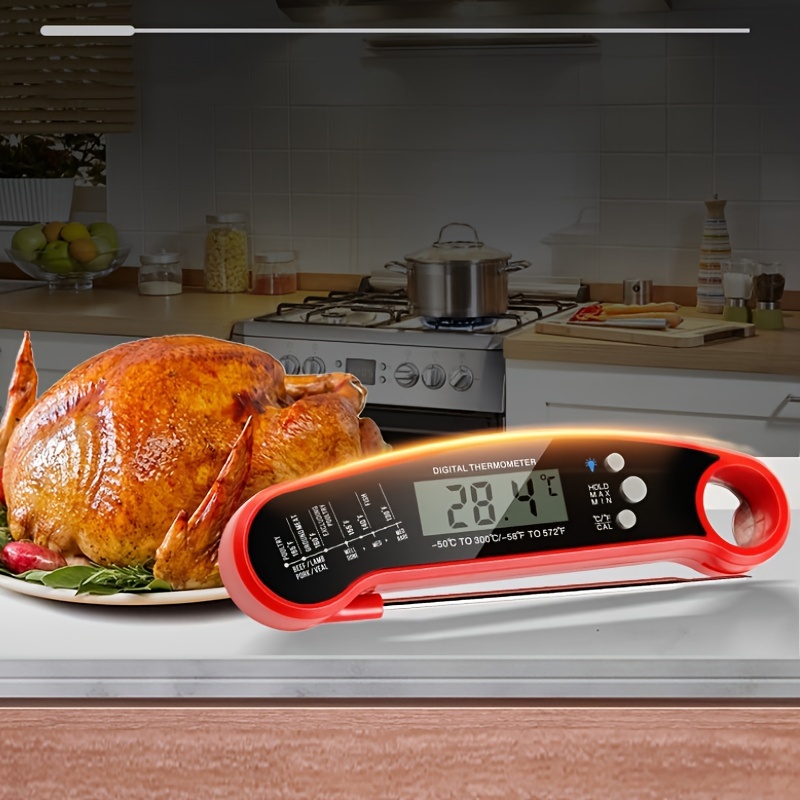 Digital Meat Thermometer With Probe Waterproof Kitchen Instant Read Food  Thermometer For Cooking Baking Liquids Candy Grilling Bbq Air Fryer -  Industrial & Commercial - Temu